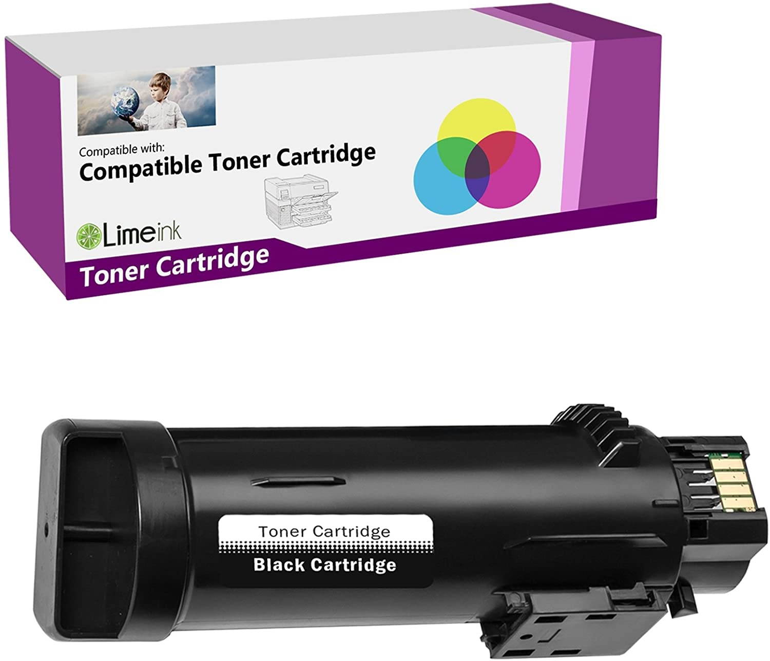 Limeink 1 Black Compatible High Yield Laser Toner Replacement Cartridges for Xerox Phaser 6510 Workcentre 6515 Printer 6515/dn 6515/dni 6510/dn dni