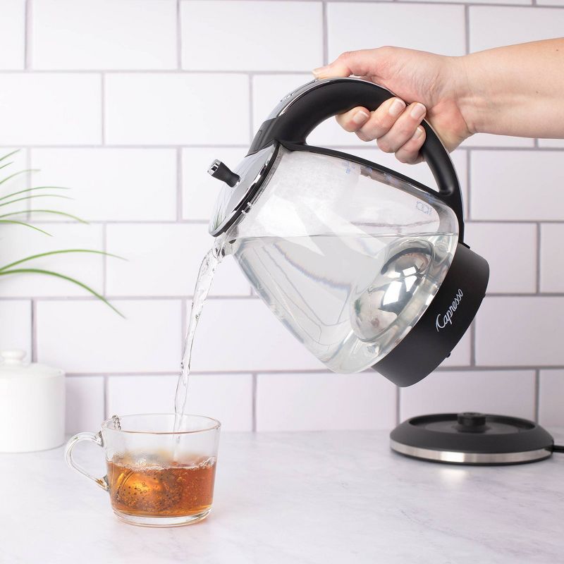 Capresso H2O Glass Electric Water Kettle – Stainless Steel 240.03