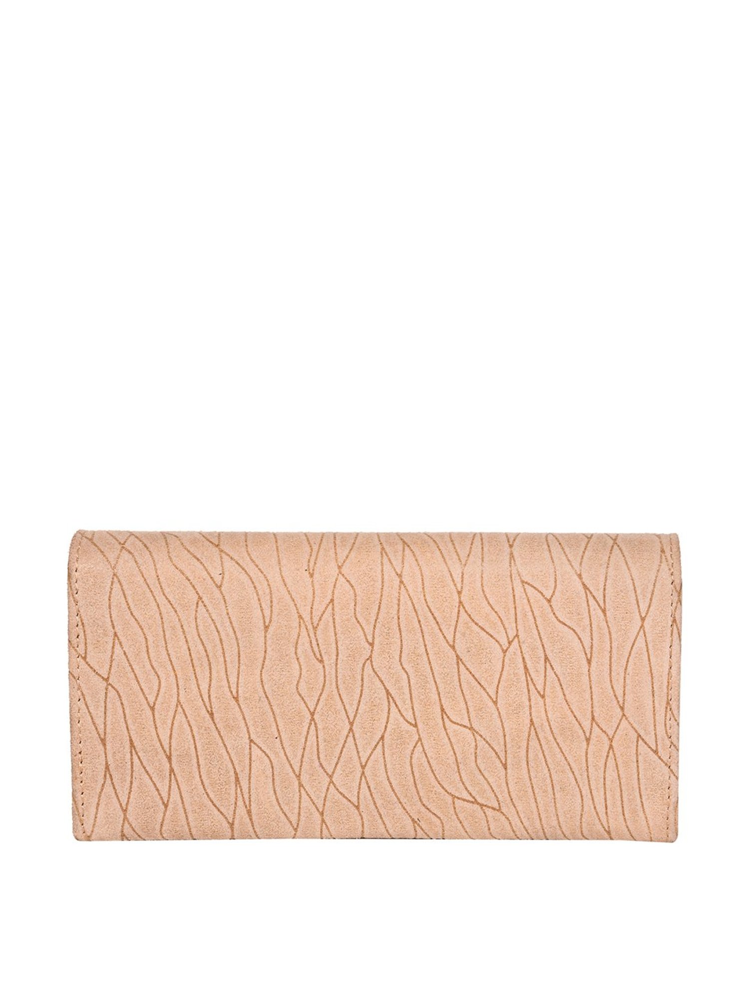 SASSORA Beige Printed Rfid Wallet for Women