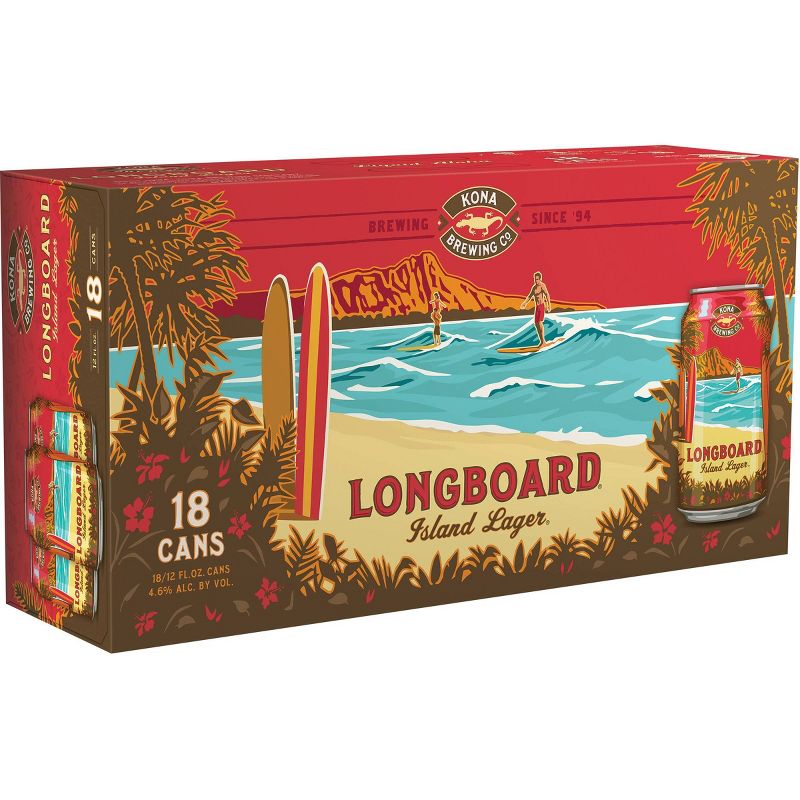 Kona Longboard Lager Beer - 18pk/12 fl oz Cans