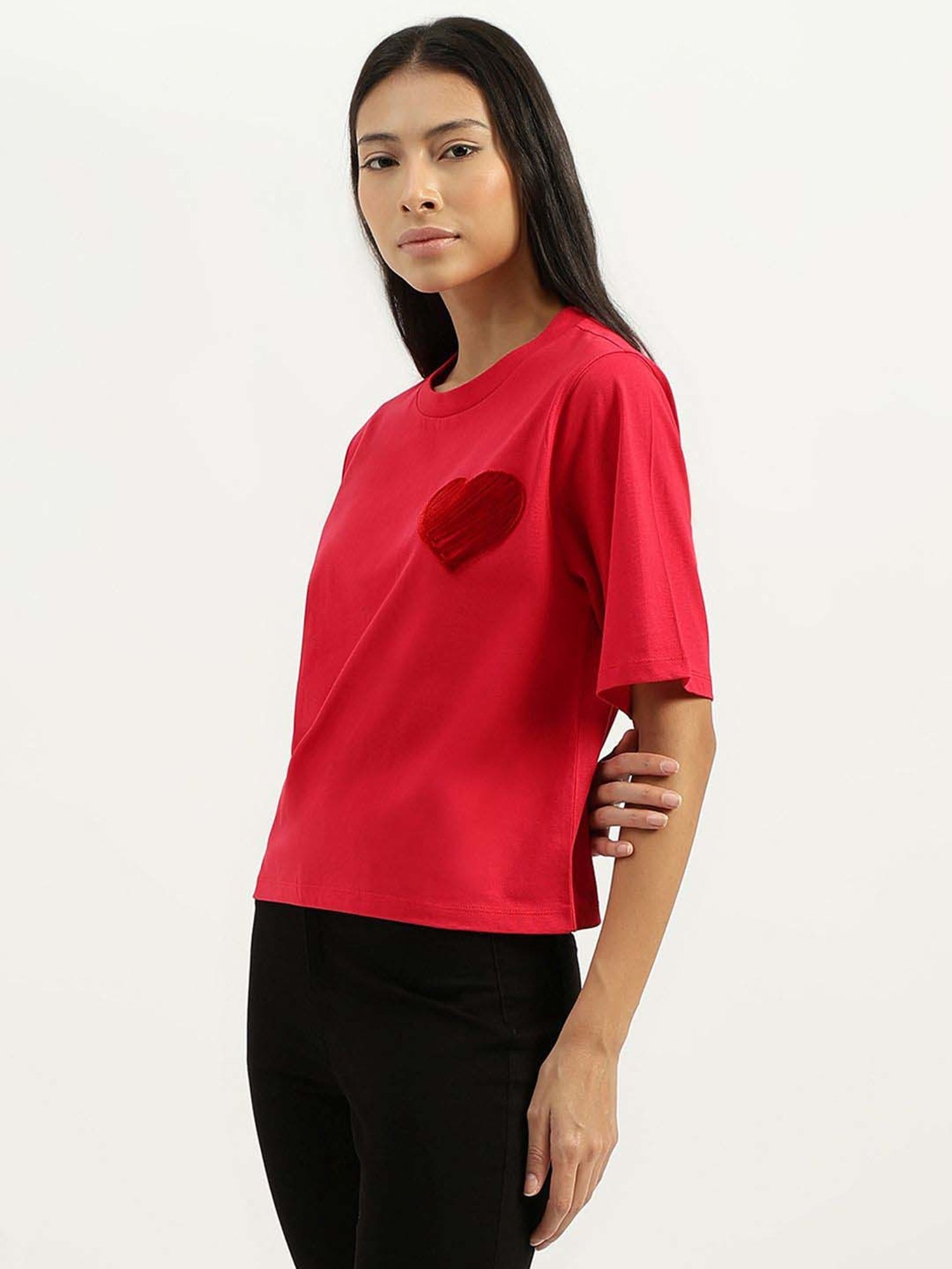 United Colors of Benetton Red Cotton T-Shirt