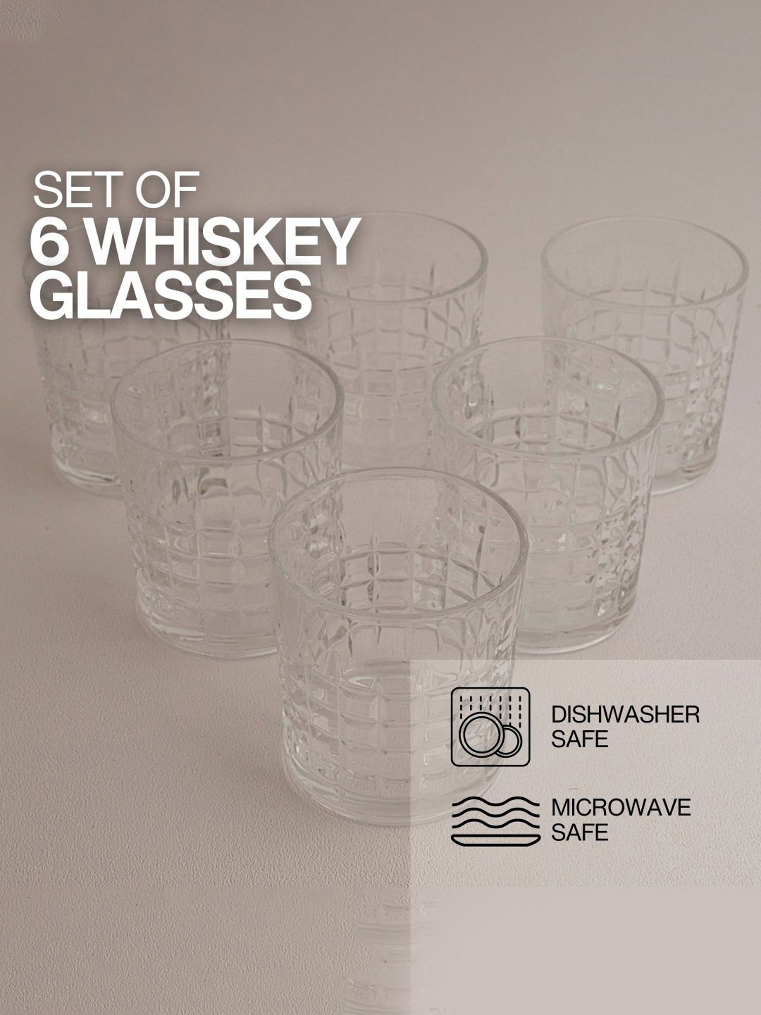 BlackCarrot Whiskey Glass Set of 6