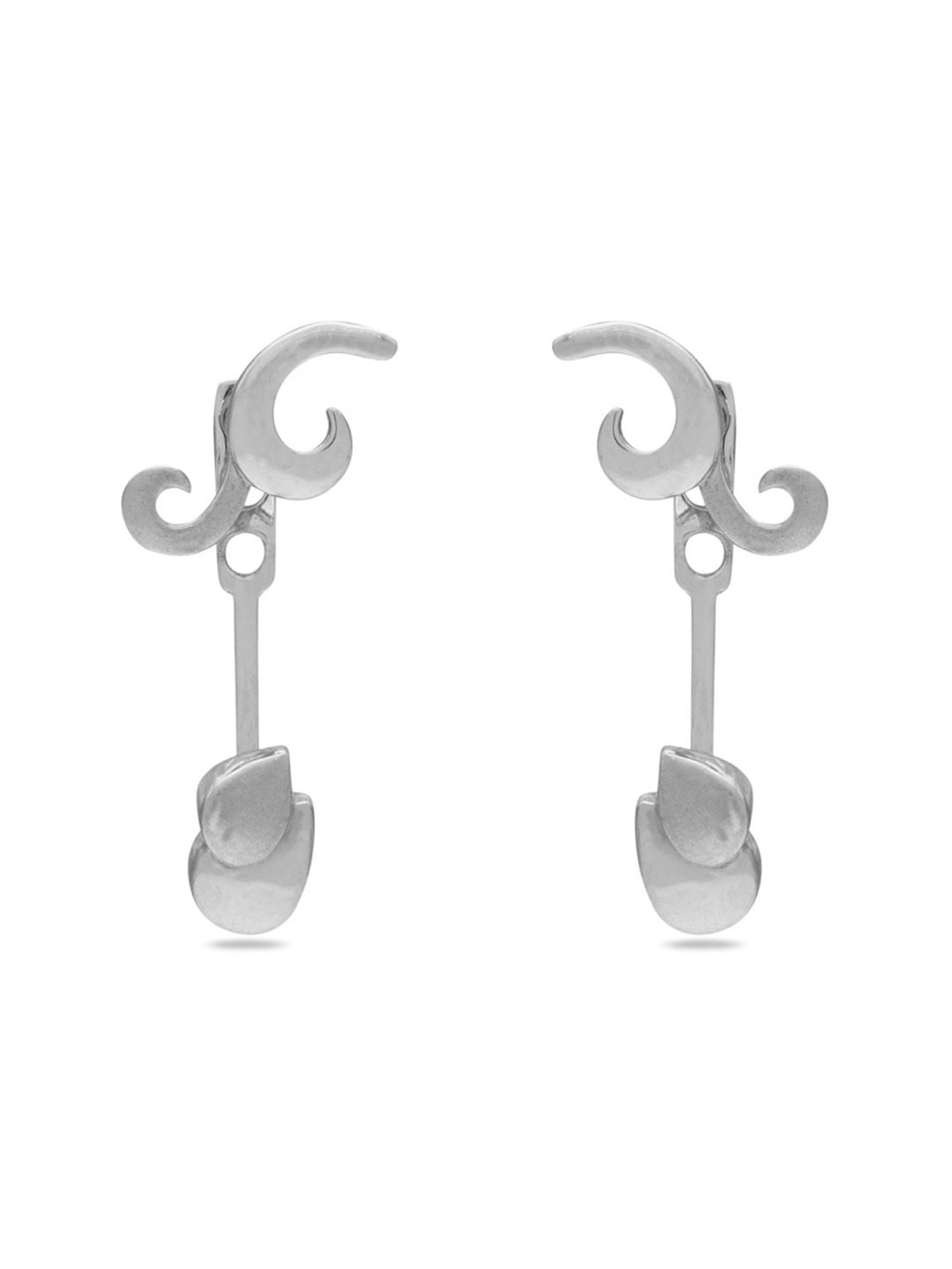 C.Krishniah Chetty Classic 950 Platinum Drop Earrings