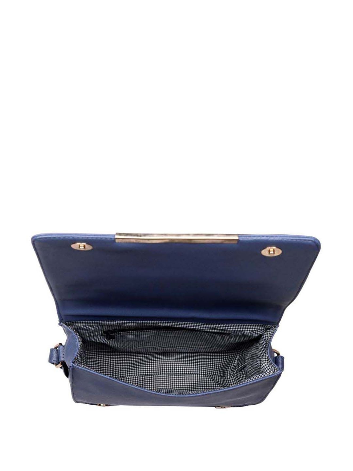 Toteteca Blue Textured Medium Sling Handbag
