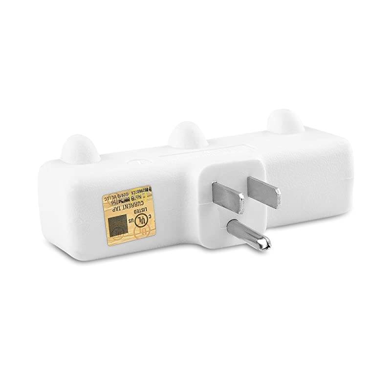 Matters 2Pack Spaced 3 Outlet Grounded Outlet Extender Wall Tap
