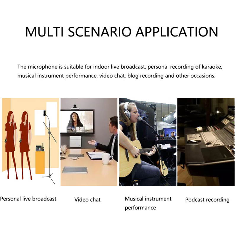 USB Microphone, Hannord Condenser Computer PC Mic with Tripod Stand, Pop Filter, Shock Mount for Gaming, Streaming, Podcasting, YouTube, Voice Over, Skype, Twitch, Compatible with Laptop Desktop