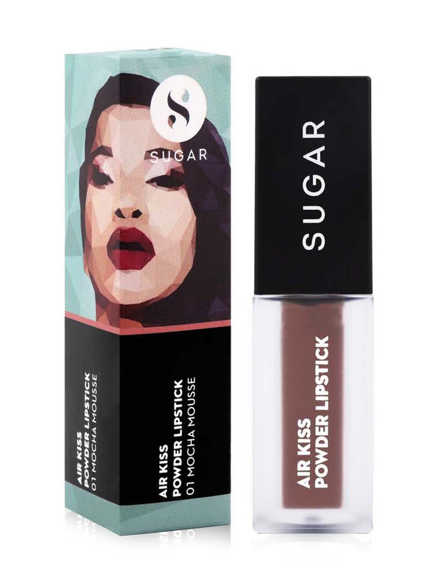 SUGAR Cosmetics Air Kiss Powder Lipstick - 01 Mocha Mousse - 2 gm