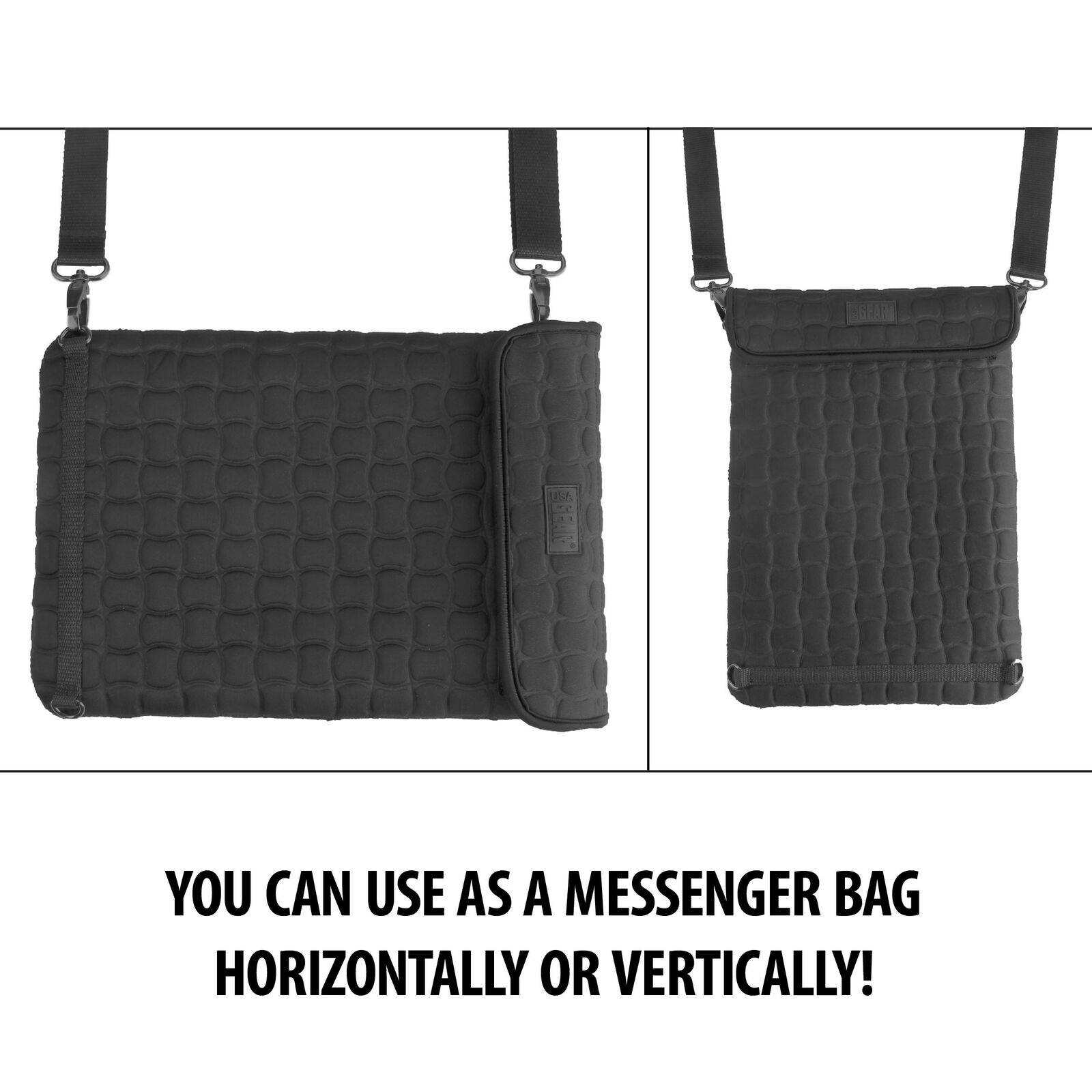 Neoprene Tablet Bag with Touch Screen Cover & Adjustable Strap + Accessory Bag