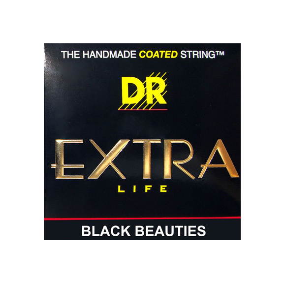 DR Strings BKE-10 Extra Life Black Beauties Coated Electric Guitar Strings