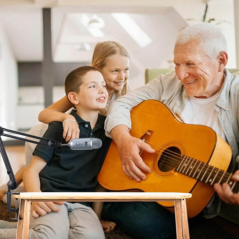 Microphone Boom Arm Stand Heavy Duty Adjustable Suspension Scissor amp Spring Builtin Mic Stand For Blue Yeti Snowball Microphone amp Blue Yeti Nano