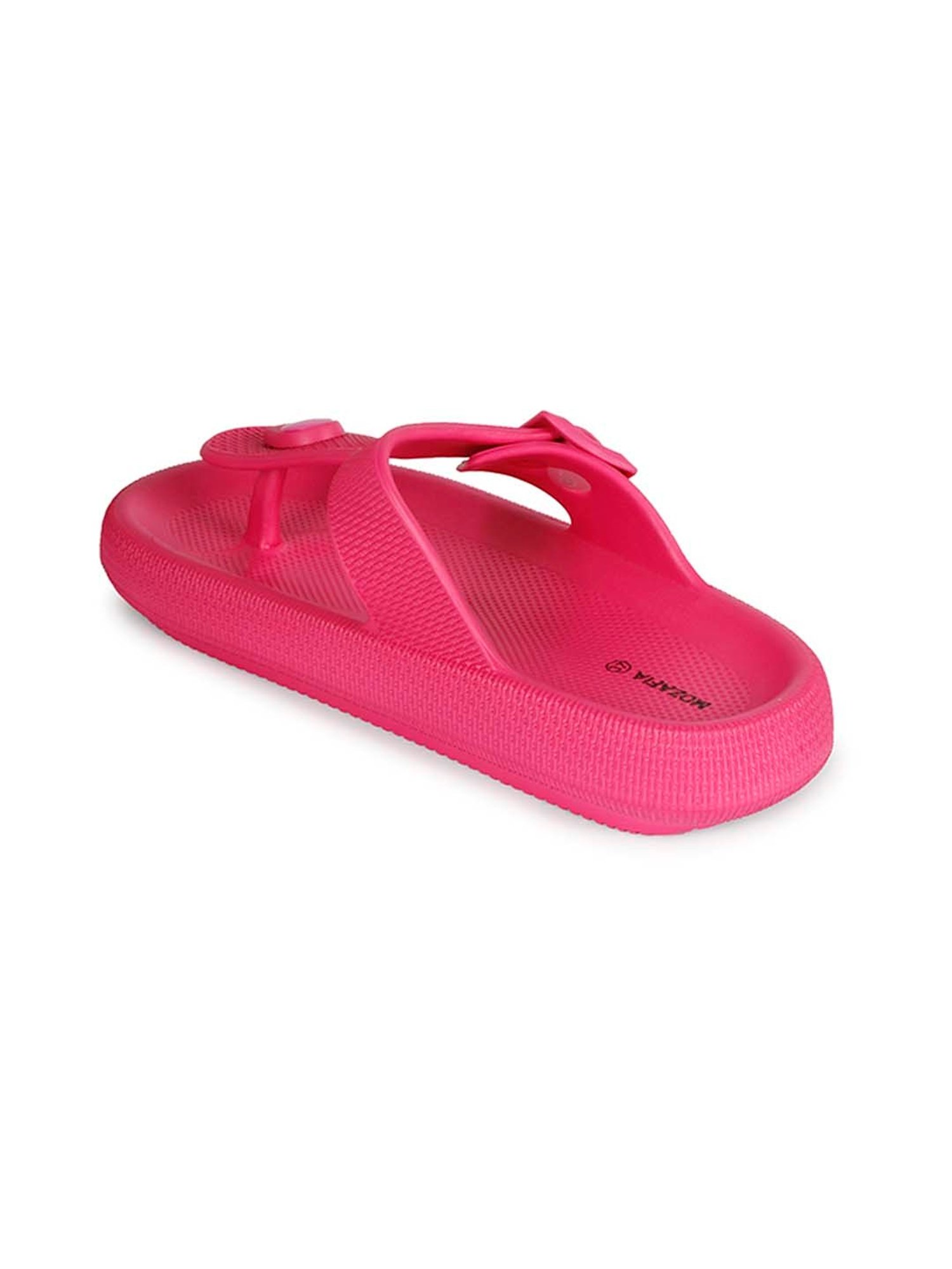 Mozafia Women's Fuschia T-Strap Sandals