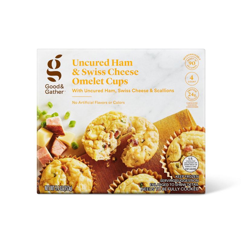 Ham & Swiss Cheese Frozen Omelet Cups - 5.4oz - Good & Gather™
