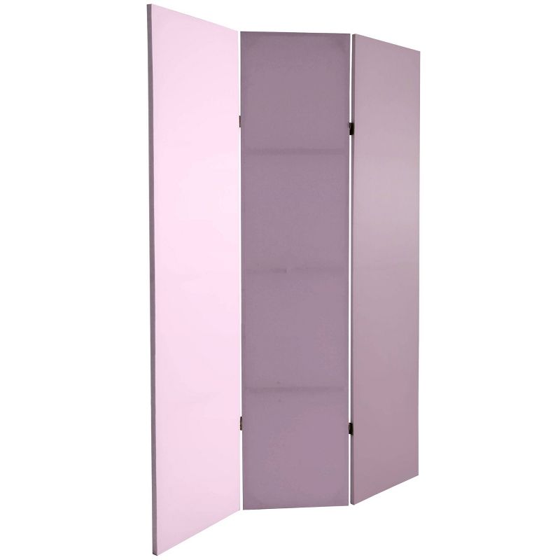 6" Double Sided Palette Canvas Room Divider Lilac - Oriental Furniture