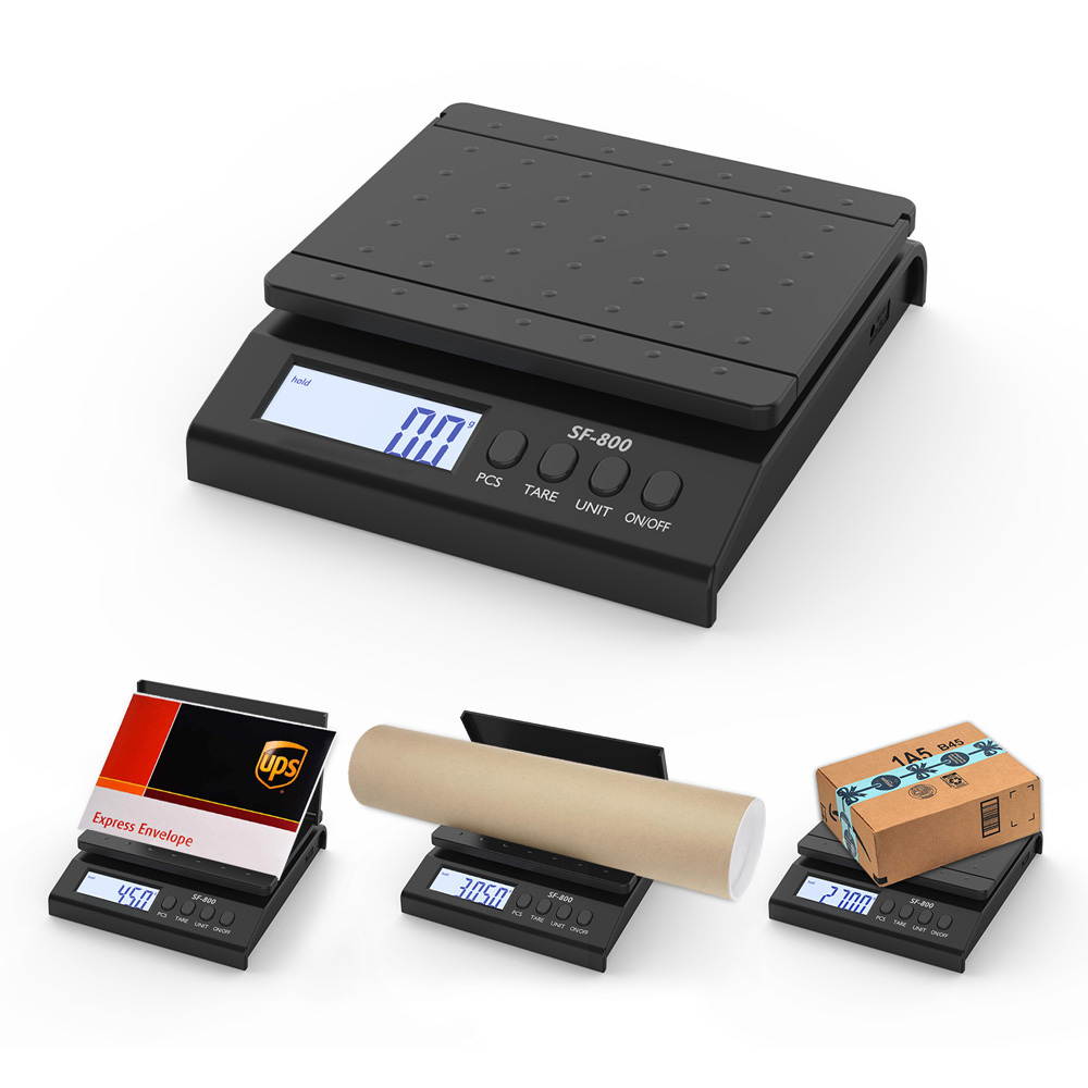 Digital Postal Scale, 30KG/1G High Precision LCD Digital Postal Shipping Scale with Adapter Electronic Package Postage Scale for Mailing, PCS & Auto-Off, Battery and AC Adapter Included