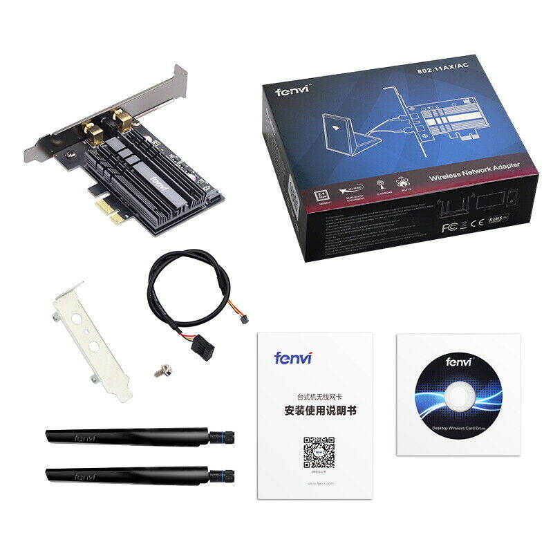 Intel AX200NGW Desktop Bluetooth 5.0 MU-MIMO 2.4 GHz/5 GHz Adapter WiFi 6 Card