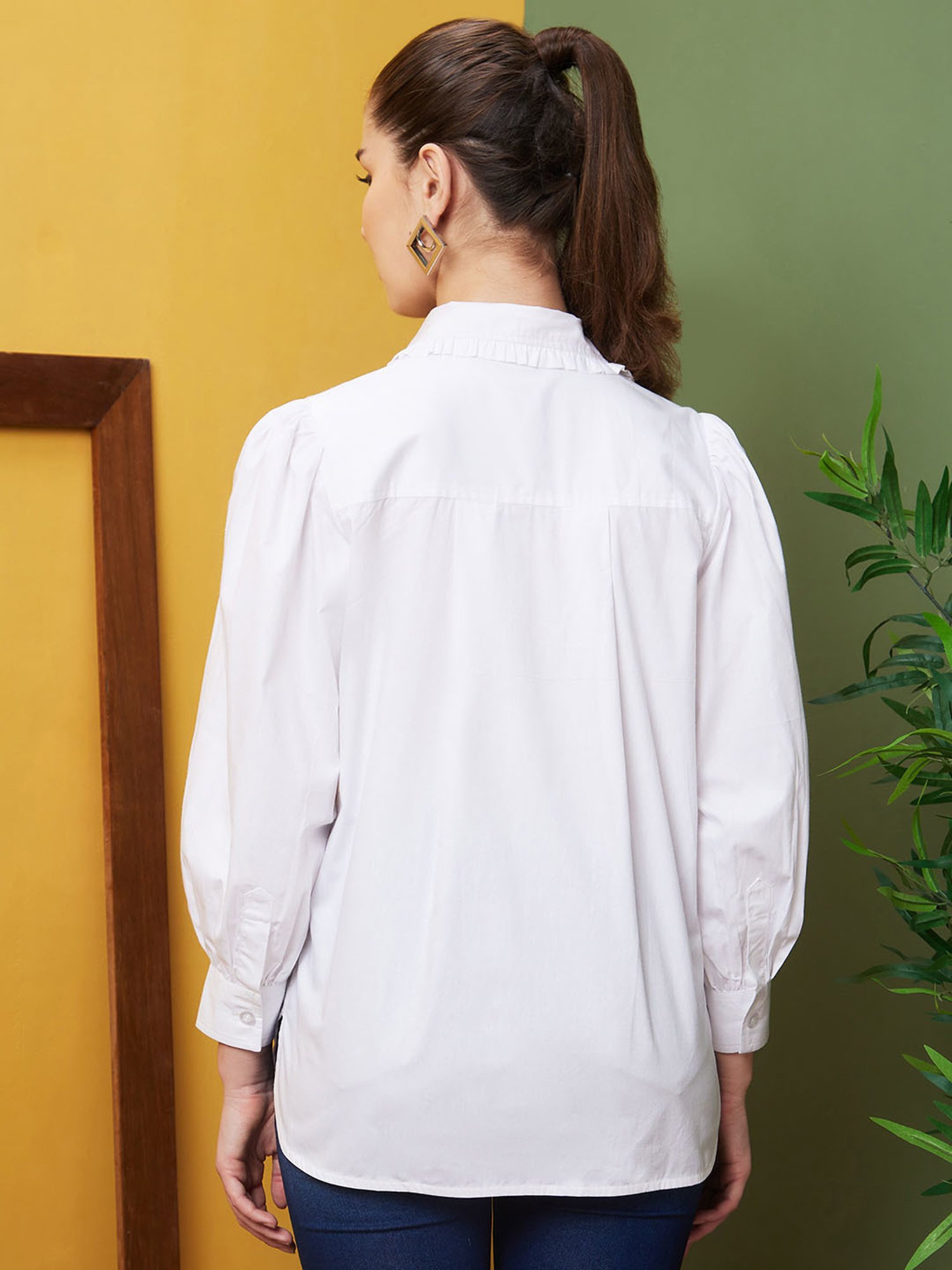 Globus White Cotton Shirt