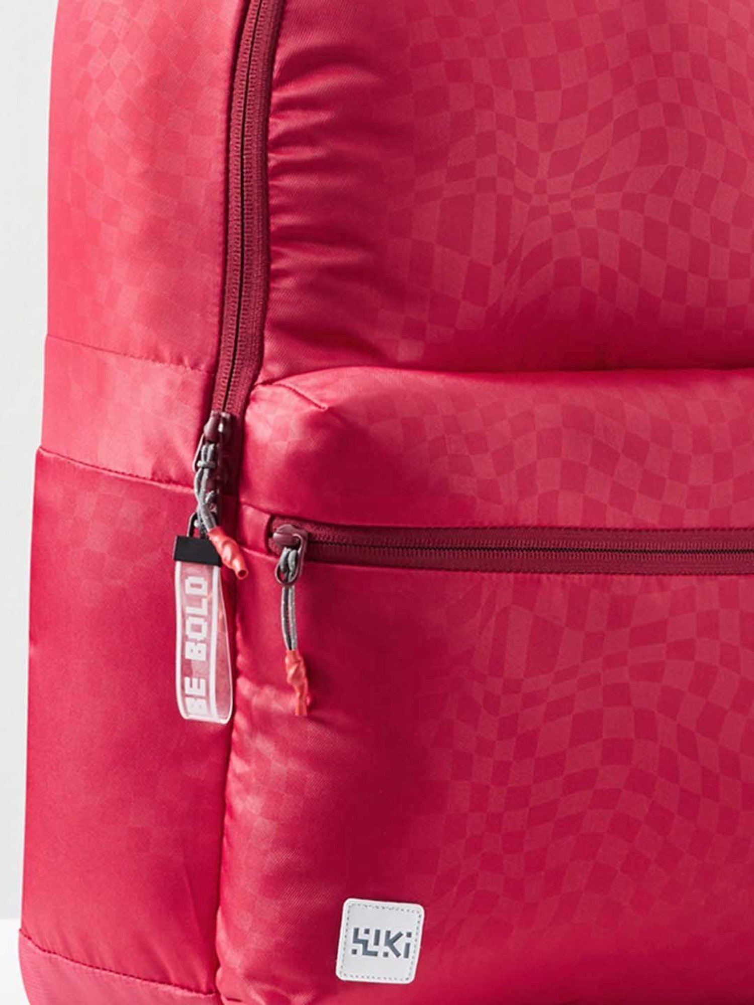 Wiki Back to School Red Polyester Printed Backpack - 18 Ltrs