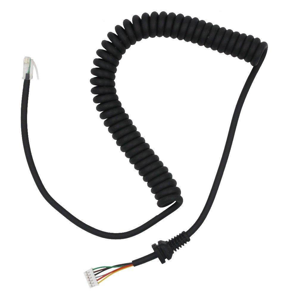AOER Microphone Cable Cord for Yaesu Radio MH_36_B6J FT_90R FT_100 FT_100D FT_2600M FT_3000M FT_8000R FT_8100R