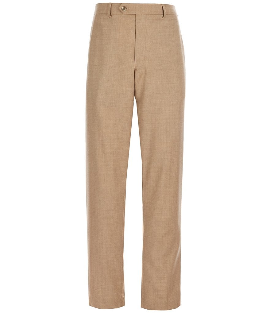 Roundtree & Yorke TravelSmart Ultimate Comfort Easy Care Wool Blend Flat Front Dress Pants