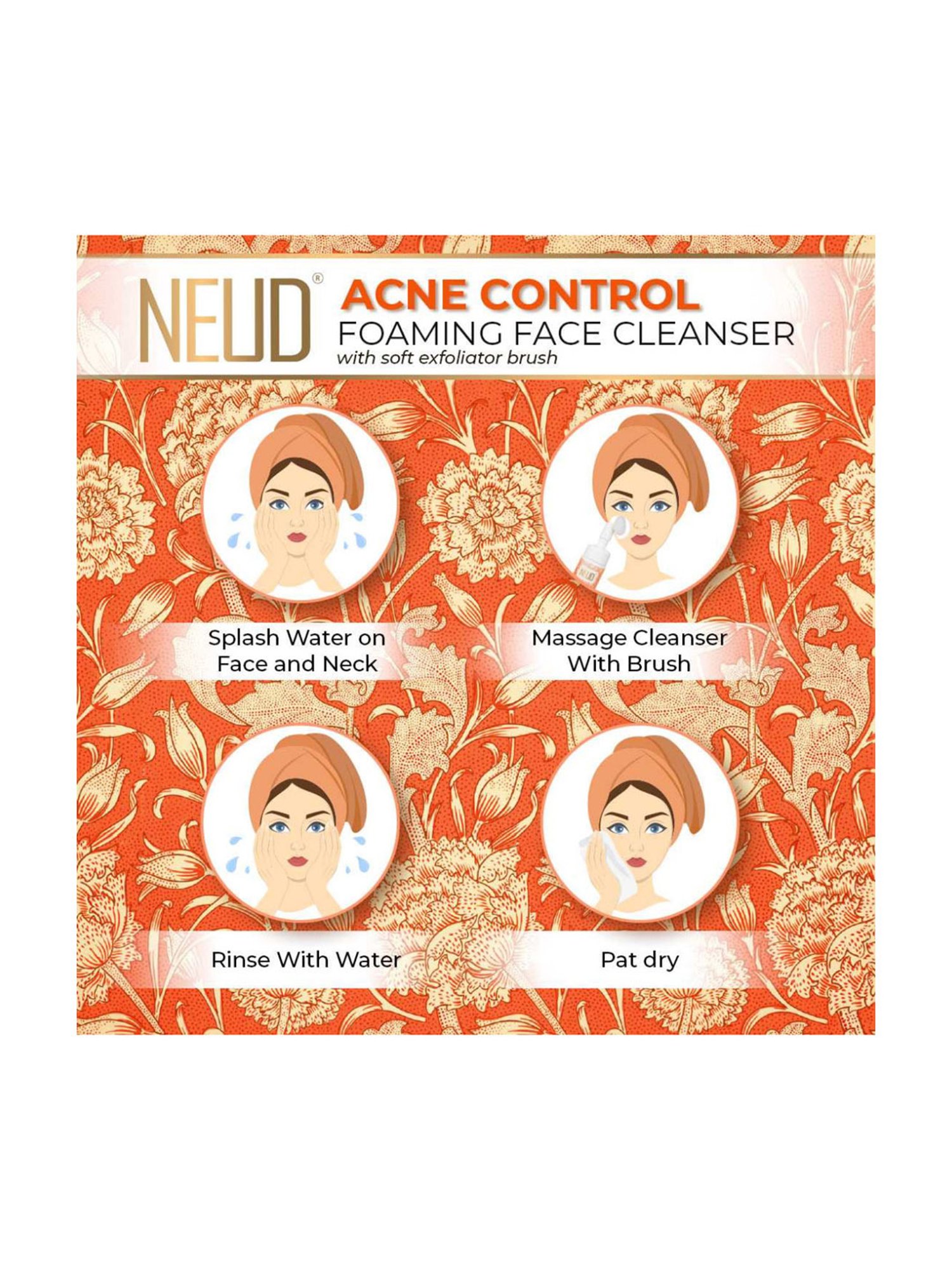 NEUD Acne Control Foaming Face Cleanser - 150 ml Each (Pack of 2)