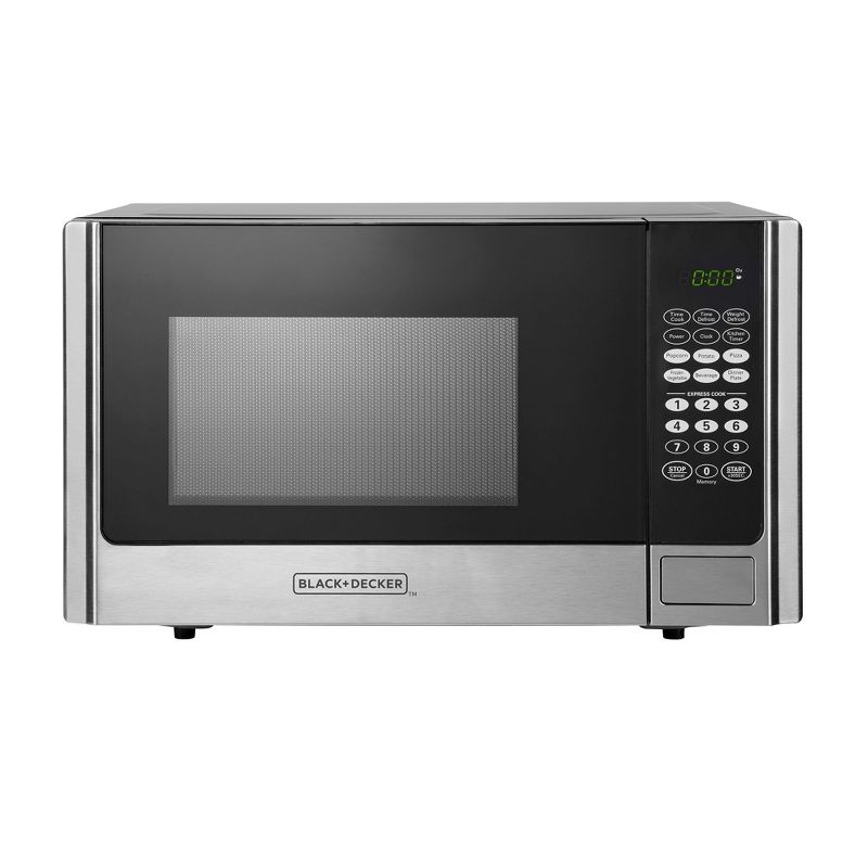 BLACK+DECKER 1.3 cu ft 1000 Watt Microwave Oven Black Stainless Steel