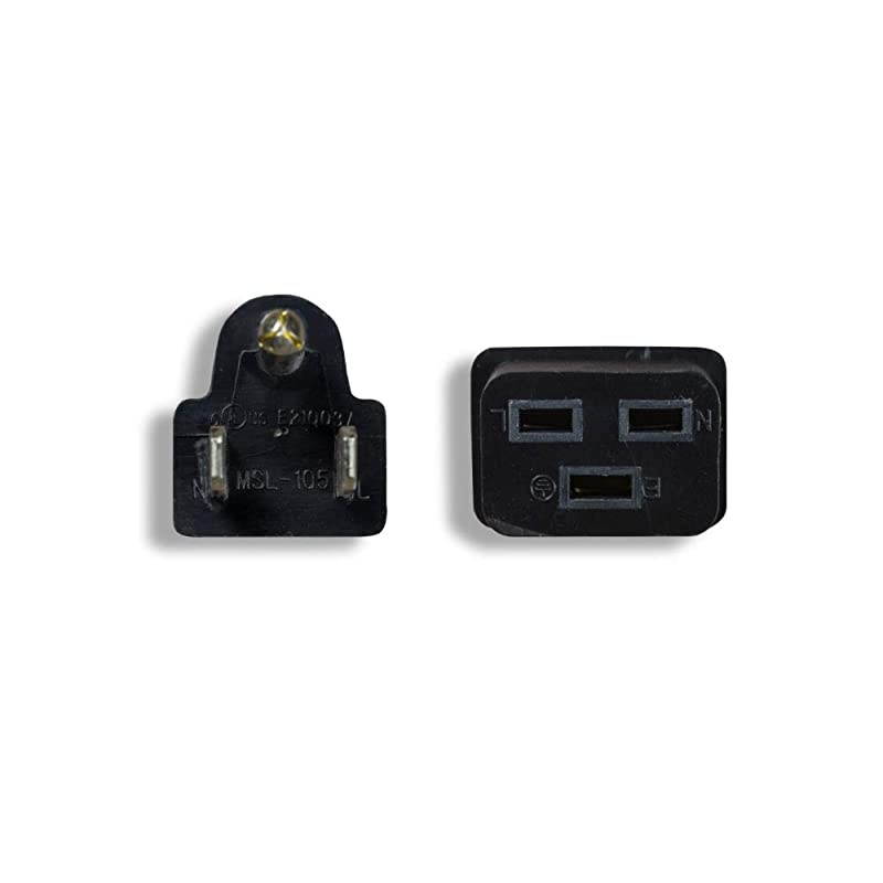 North American Power Cord Extension, NEMA 5-15P to C19, 3', 14 AWG, 15A, 125V (ZWACPFAC-03)