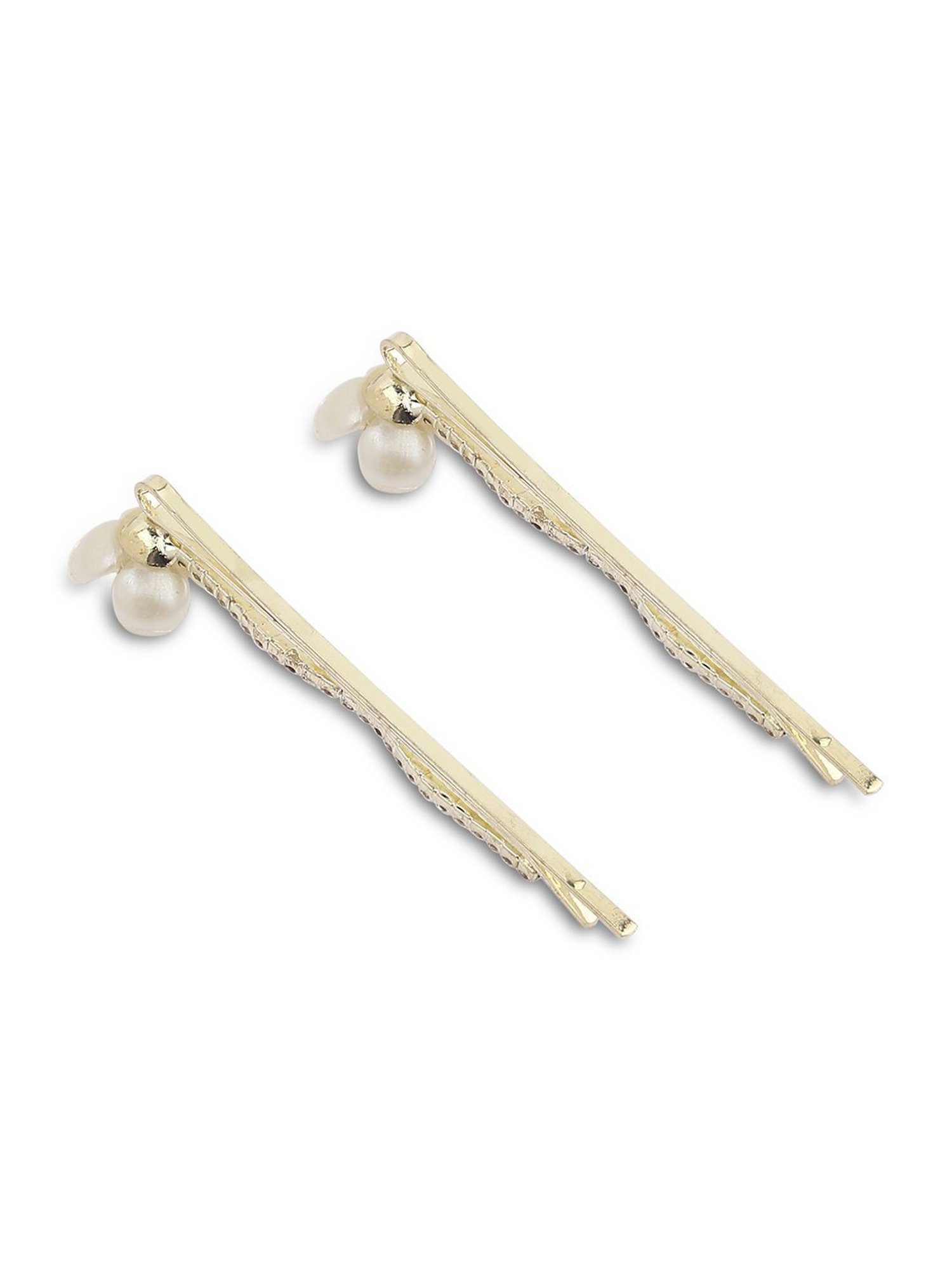 Golden Embellished Hair Clip - Set of 2