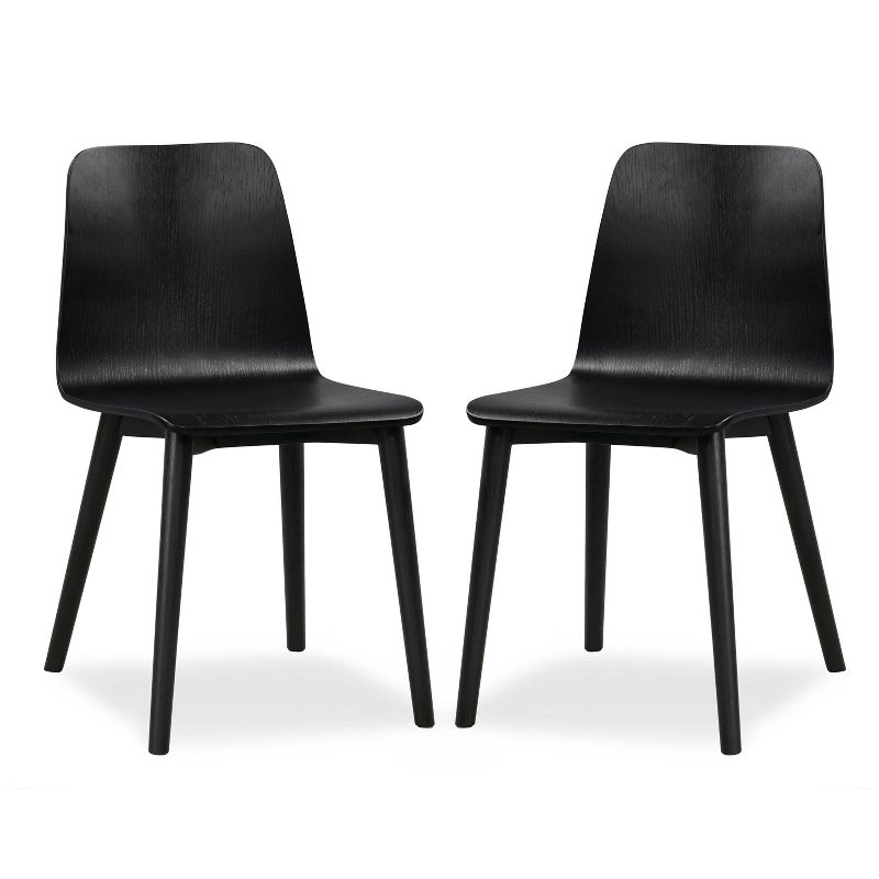 Set of 2 Emilia Dining Chair Black - Poly & Bark