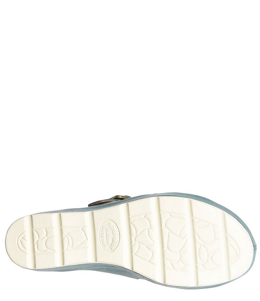 Kork-Ease Callie Leather Platform Wedge Slide Sandals