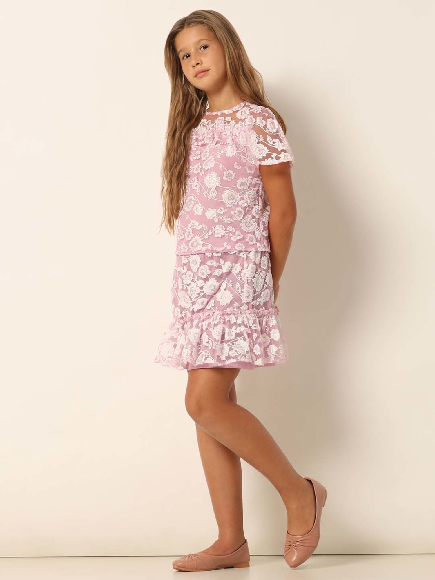 Cutecumber Kids Plum Lace Top