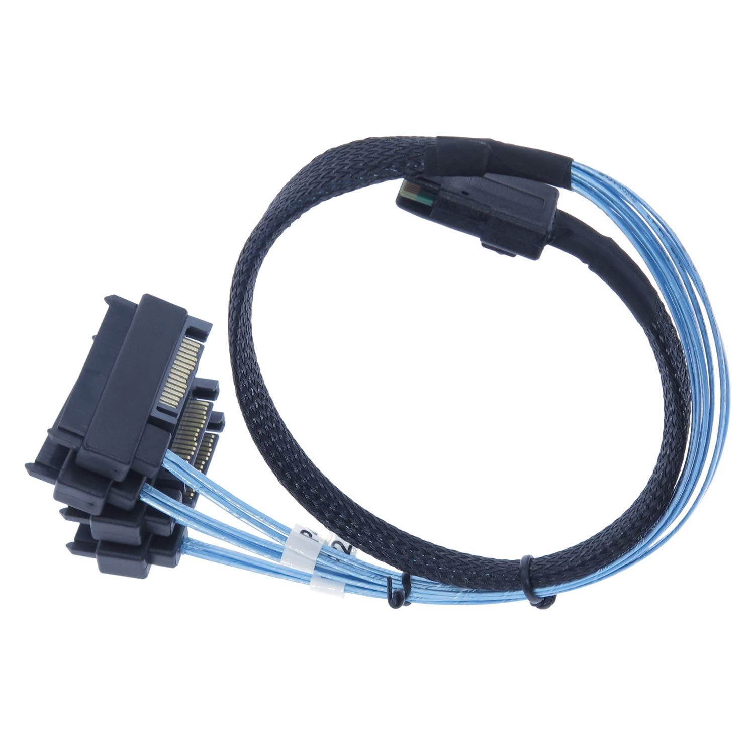 Internal Mini SAS Cable 36 Pin Mini SAS 4i SFF-8087 Male to 4xSAS 29 Pin SFF-8482 Female for SAS Server, Raid Card,3.3FT
