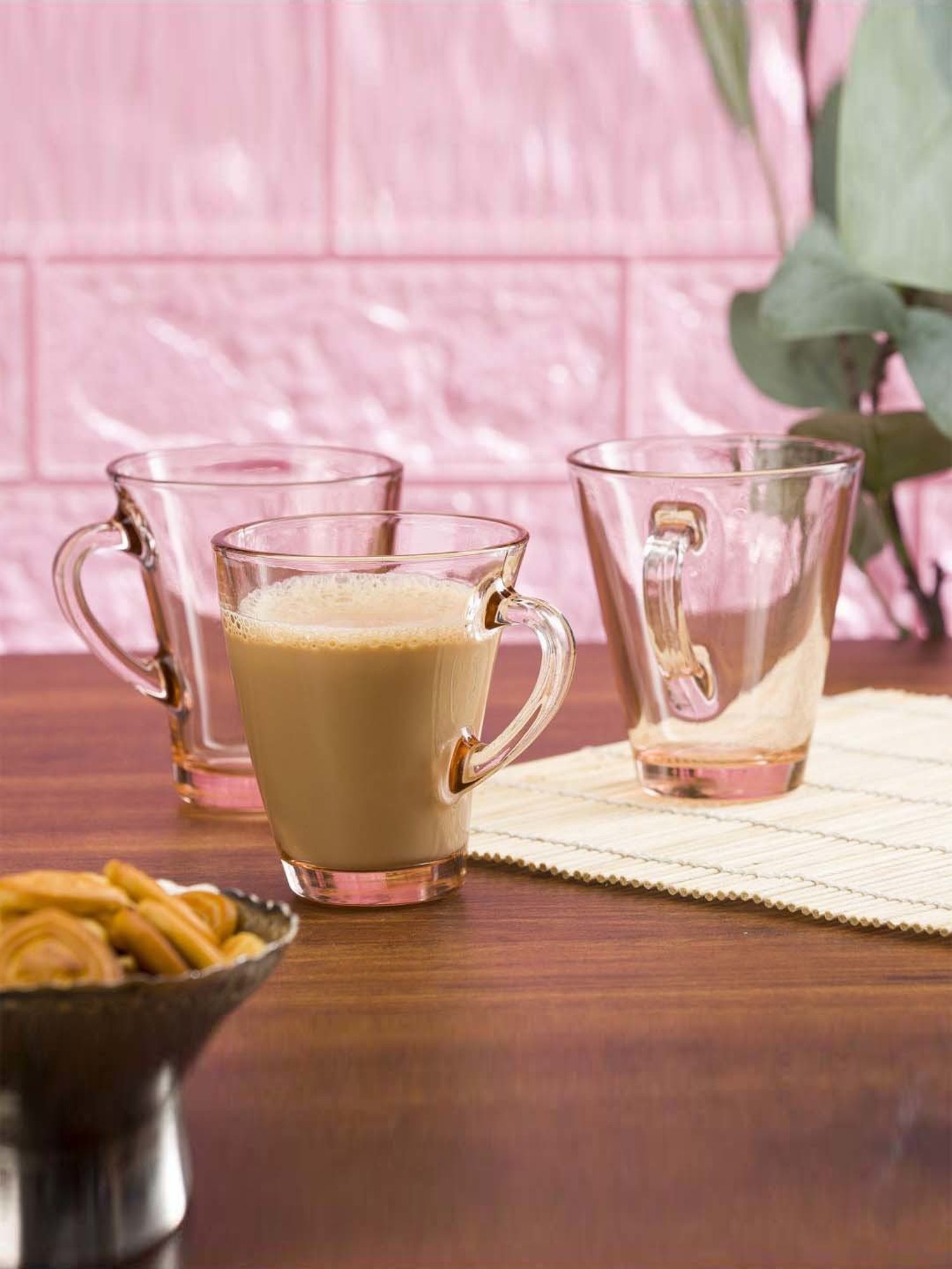 Femora Black Ceramic Coffee Mugs (0.36 L) - Set of 4