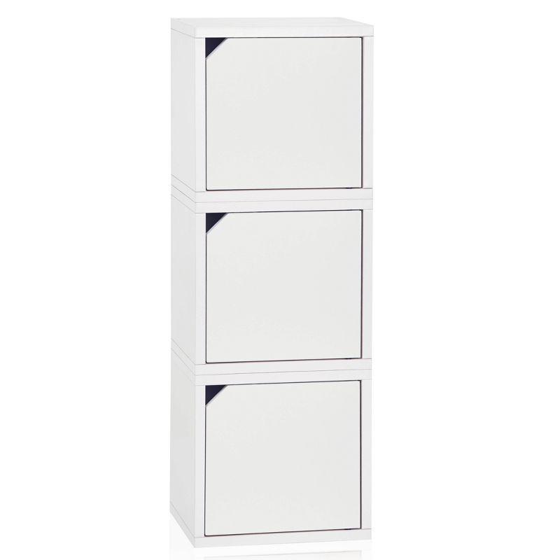 IRIS Tachi Series Modular Wood Stacking Storage Drawer Box Cabinet Cube, Gray