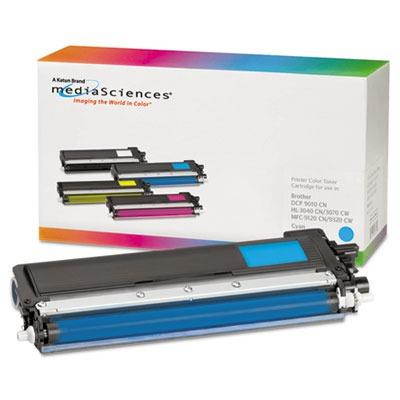 Media Sciences 39856 Cyan Compatible, Remanufactured, TN210C Toner, 1400 Page-Yield