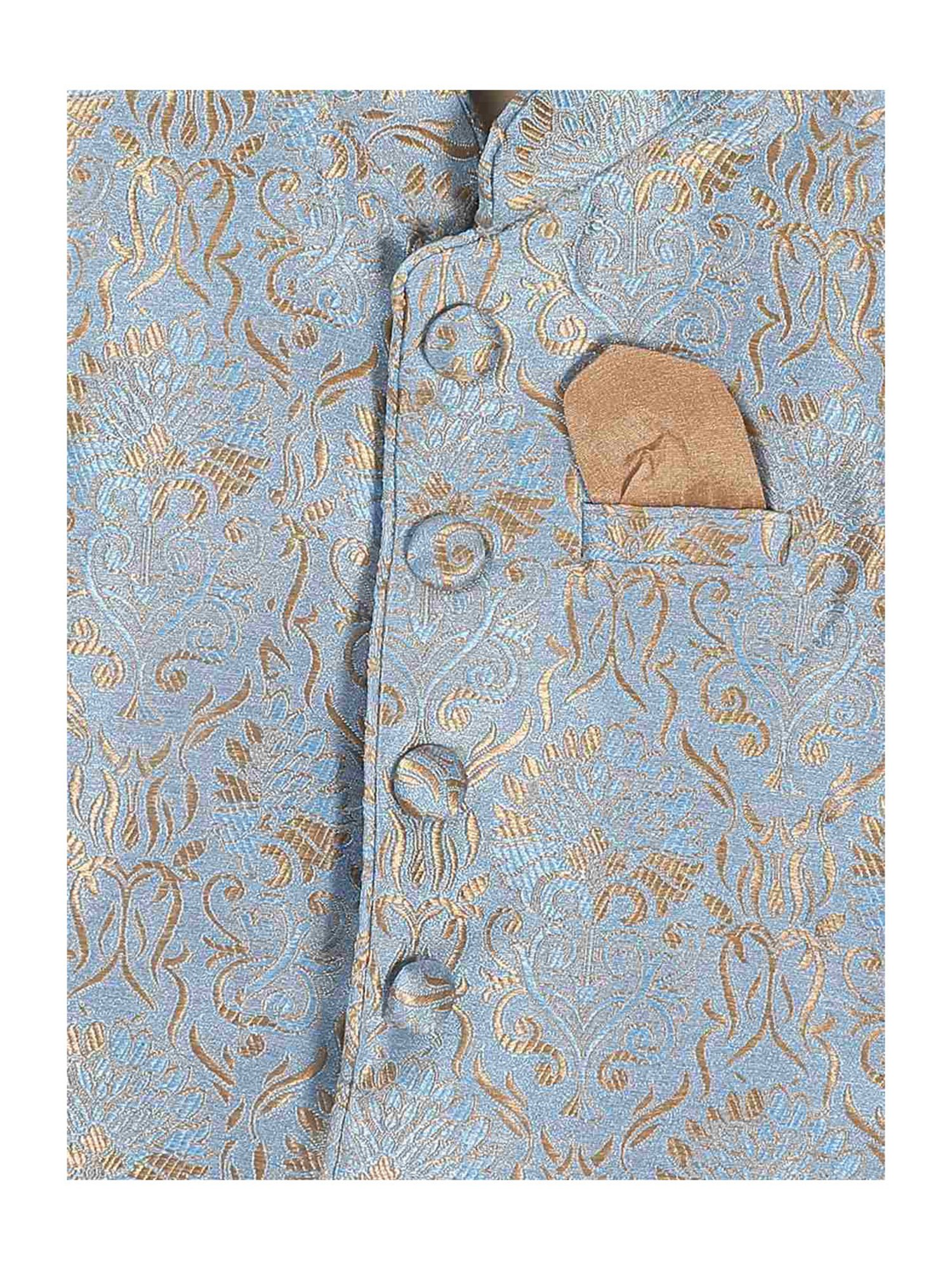 VASTRAMAY SISHU Rose Gold & Grey Self Kurta Set