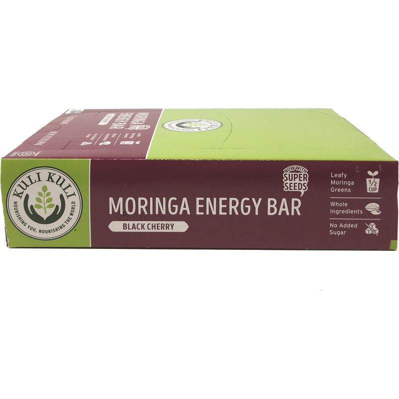 Kuli Kuli Moringa Energy Vegan Bar - Black Cherry - 12pk