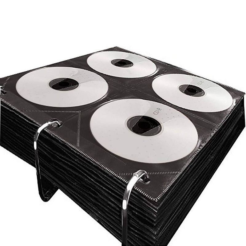 Vaultz CD Binder Pages, 25ct - Black