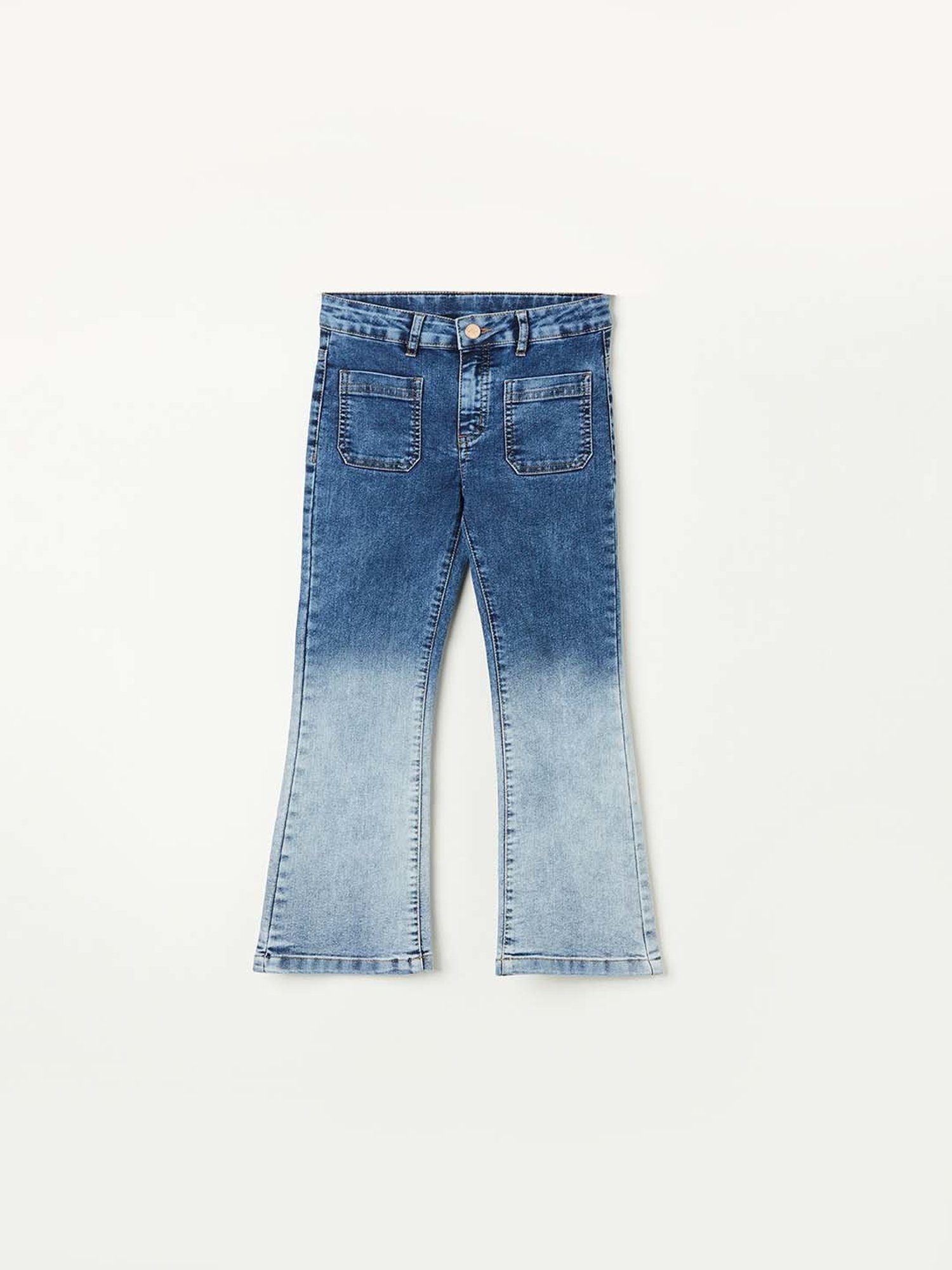 GJ baby Girls Blue Washed Jeans