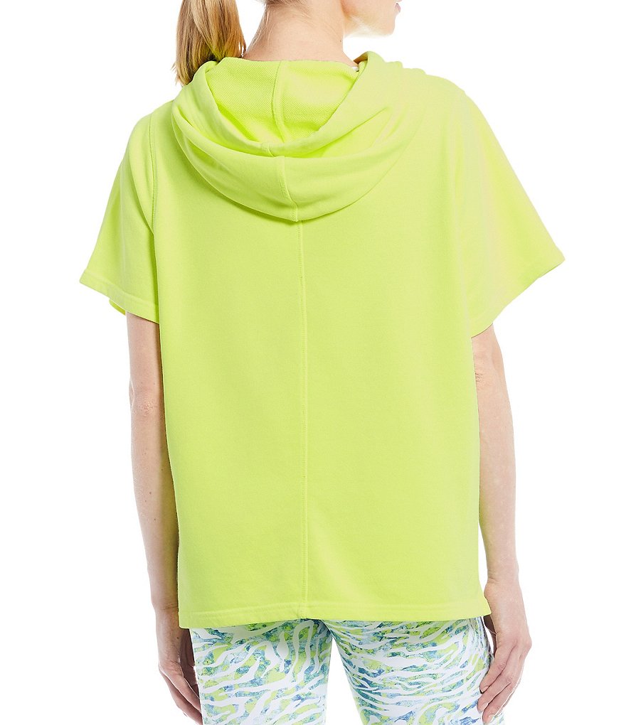 Eva Varro Animal Print Knit Jersey 3/4 Slit Sleeve Tunic