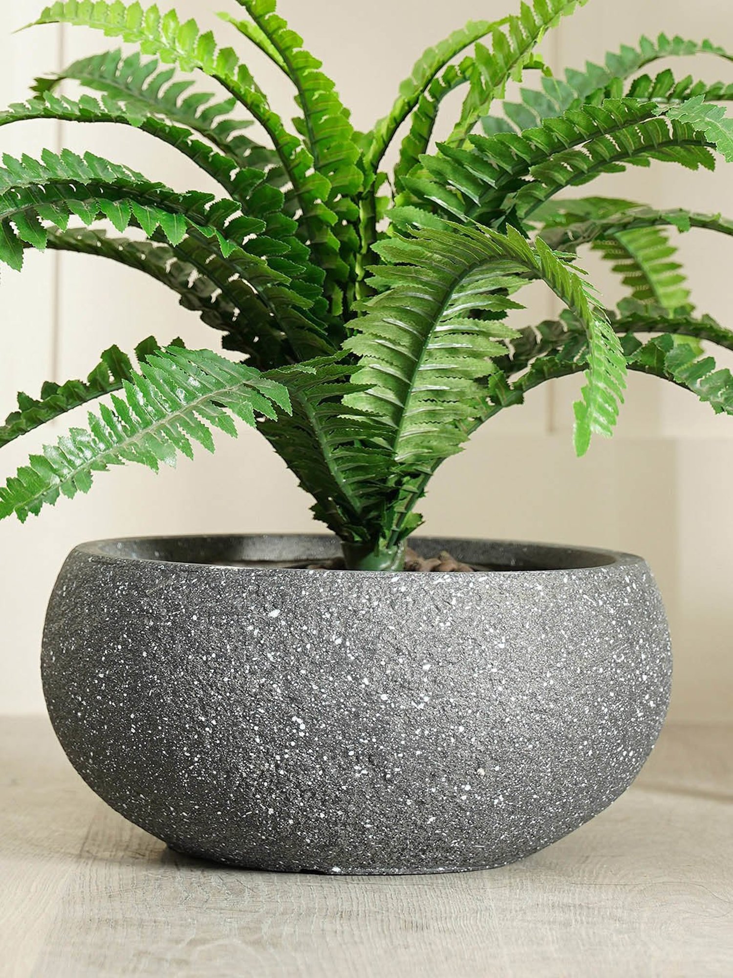 Pure Home and Living Black Fibre Textured Pots