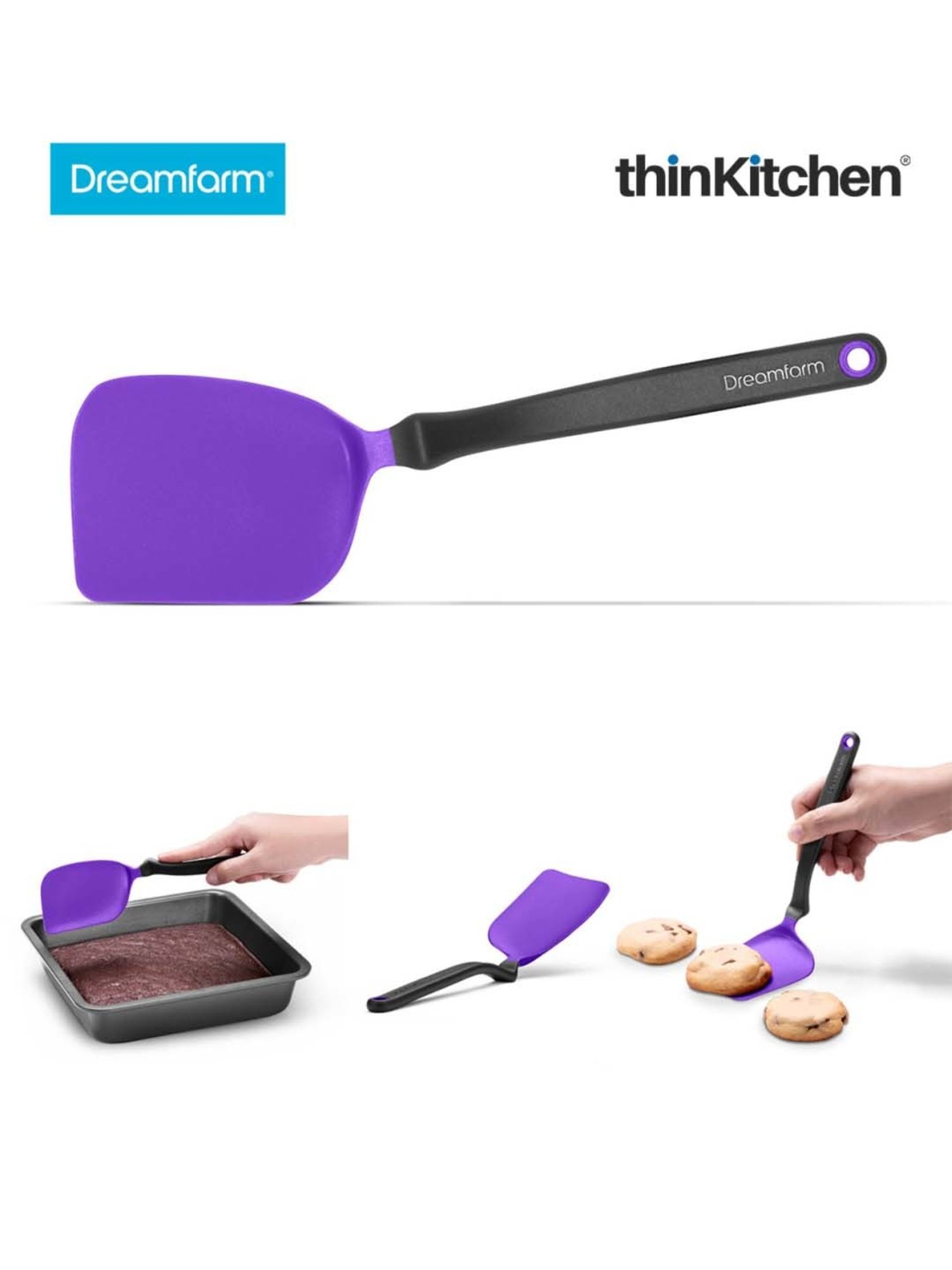 Dreamfarm Purple Nylon Mini Chopula Super Flexible Chopping Sit Up Spatula