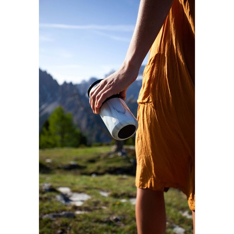 Elemental 16oz Pattern Double Walled Stainless Steel Coffee Tumbler with Ceramic Lid