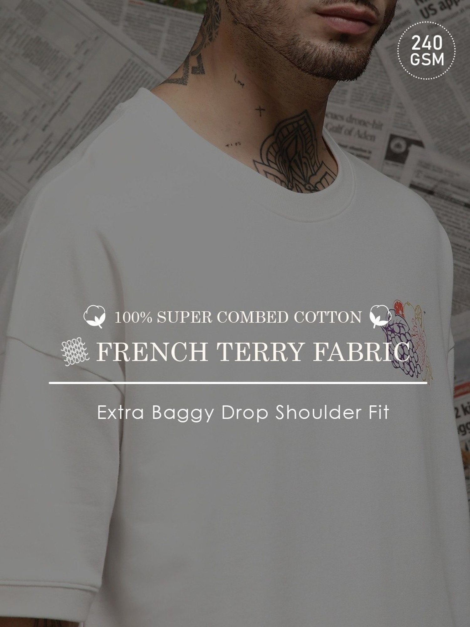 Difference Of Opinion Off White Loose Fit Printed Unisex T-Shirt