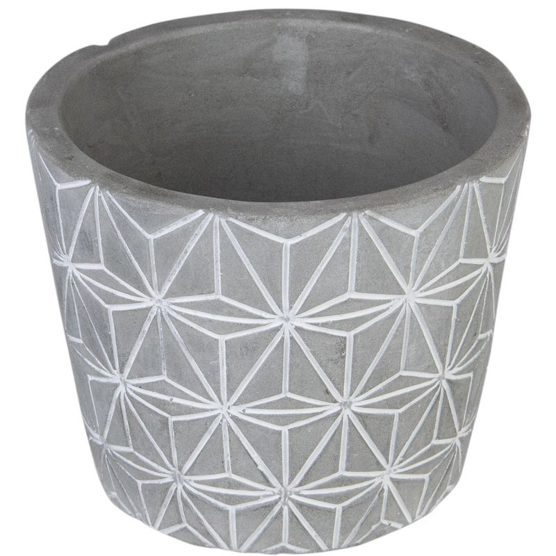 The HC Companies Cascade 13 Inch Round 23 Inch Tall Self Watering Indoor/Outdoor Flower Planter Pot with Soil Saver Liner and Drain Plug, Glossy White