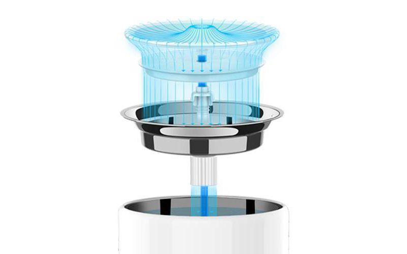 Amici Pet Marble Paw Glass Food Canister, 72oz