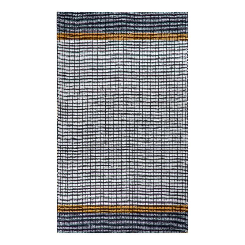 8'x10' Twilight Area Rug Black/Ivory/Mustard Yellow - Anji Mountain