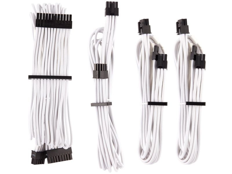 Graphics Card 6+2Pin 8Pin Male to Male Adapter Power Cable for Great Wall Dragon Module Power Supply with Net Cover,Black,about 58cm