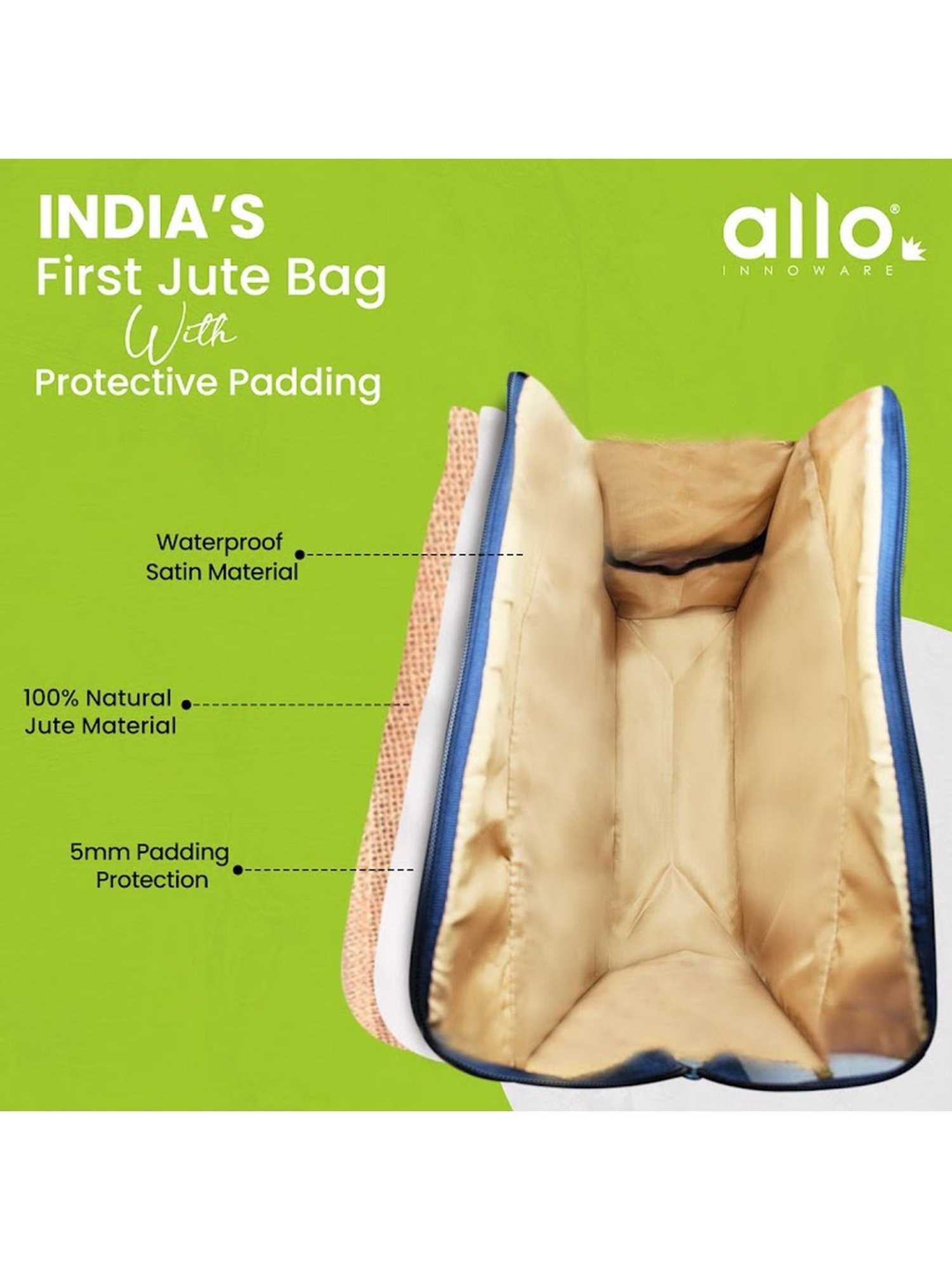 Borosilicate Glass Lunch Box Microwave Oven Safe with Detachable Lock and Jute Tiffin Bag