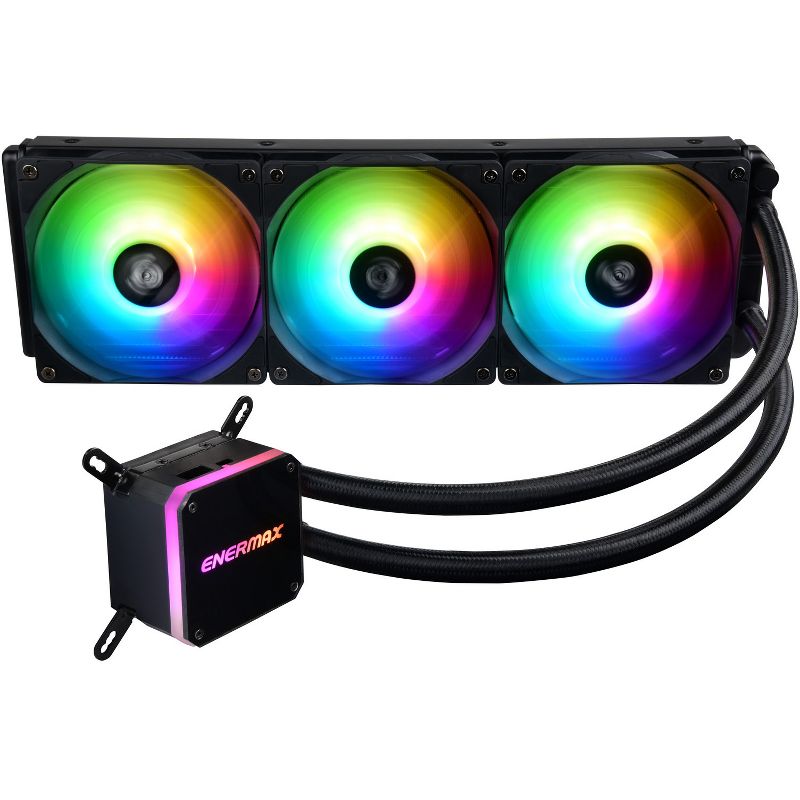 Enermax LIQMAX III ARGB 360 ELC-LMT360-ARGB Cooling Fan/Radiator/Water Block - 3 x 120 mm - 72.1 CFM - 27 dB(A) Noise - Liquid Cooler Cooler