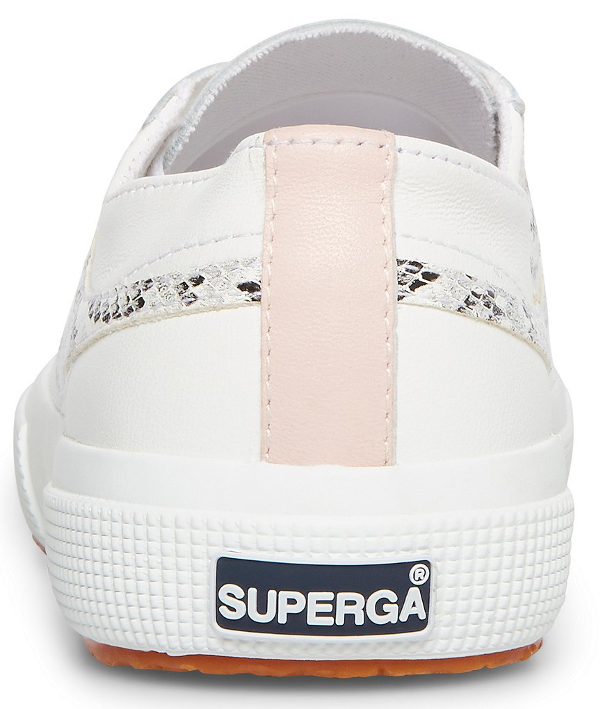 Superga Women's 2953 Nappa Leather Snake Detail Sneakers